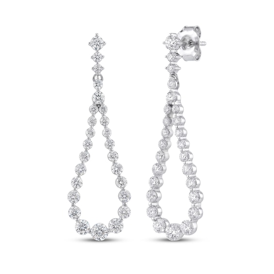Neil Lane Artistry Lab-Grown Diamond Teardrop Dangle Earrings 1-1/2 ct tw 14K White Gold