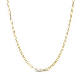 Reaura Paperclip Chain Necklace Repurposed 10K Yellow Gold 18"