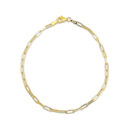 Reaura Paperclip Chain Bracelet Repurposed 10K Yellow Gold 7.5"