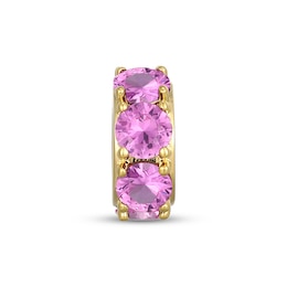 STUDIO BY KAY Pink Lab-Created Sapphire Rondelle Charm 24K Yellow Gold Vermeil Sterling Silver
