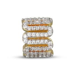 STUDIO BY KAY Lab-Grown Diamond Wave Charm 5/8 ct tw 24K Yellow Gold Vermeil Sterling Silver