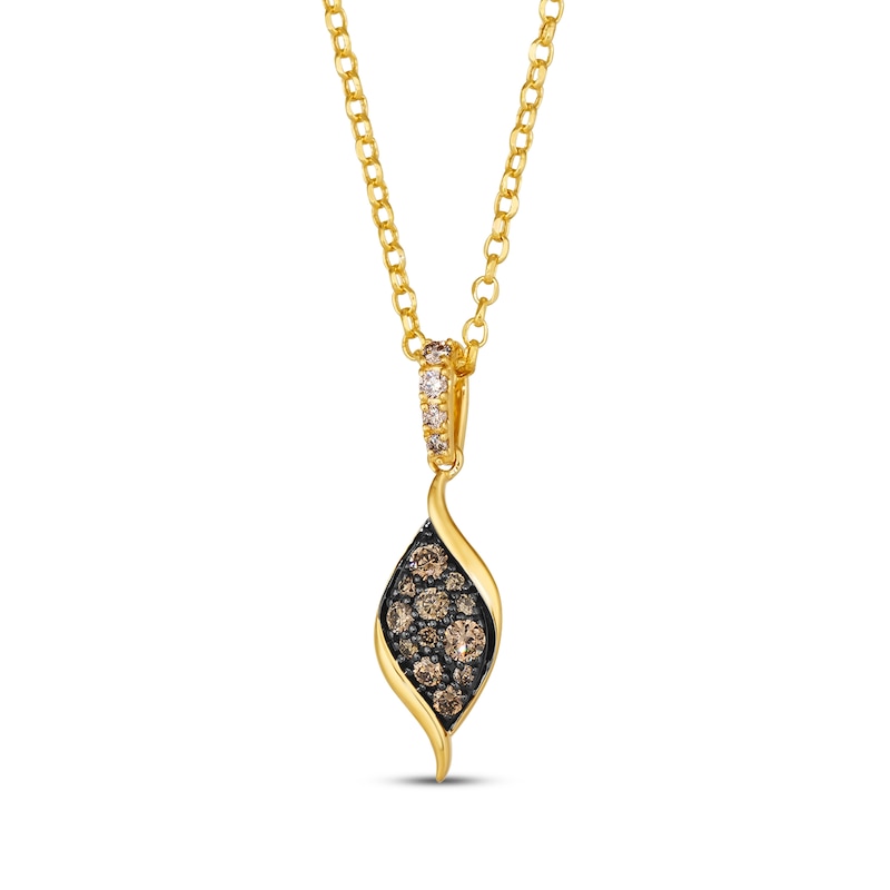 Main Image 1 of Le Vian Diamond Drop Necklace 1/4 ct tw 14K Honey Gold 19"
