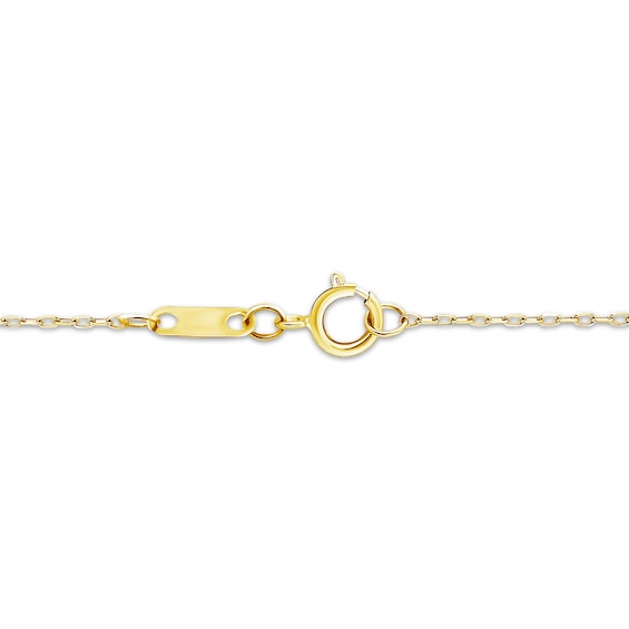 Thumbnail Image 3 of KAY Lab-Grown Diamonds Pear-Shaped & Round-Cut Fan Necklace 1/4 ct tw 18K Yellow Gold-Plated Sterling Silver 18"