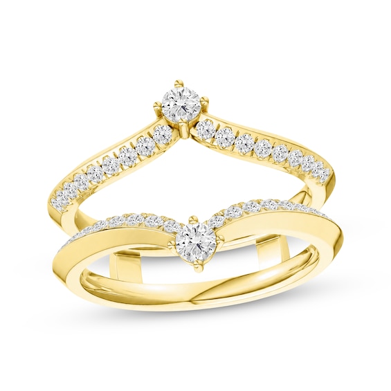 Now + Forever Round-Cut Diamond Enhancer Ring 1/2 ct tw 14K Yellow Gold