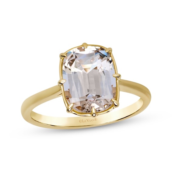Le Vian Cushion-Cut Natural Champagne Quartz Solitaire Ring 14K Honey Gold