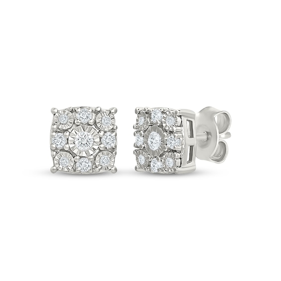 KAY Lab-Grown Diamonds Multi-Stone Stud Earrings 1/10 ct tw Sterling Silver