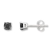 Thumbnail Image 0 of Black Diamond Earrings 1/4 ct tw Round-cut 10K White Gold