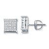 Thumbnail Image 0 of Diamond Earrings 1 ct tw Princess-Cut 14K White Gold