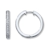 Thumbnail Image 0 of Diamond Hoop Earrings 1/4 ct tw Round-Cut 10K White Gold