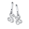 Thumbnail Image 1 of Open Heart Earrings 1/20 ct tw Diamonds Sterling Silver