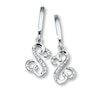 Thumbnail Image 0 of Open Heart Earrings 1/20 ct tw Diamonds Sterling Silver