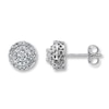 Thumbnail Image 0 of Diamond Framed Earrings 1/2 ct tw Round-cut 10K White Gold