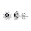 Thumbnail Image 1 of Black Diamond Earrings 1/2 ct tw Diamonds Sterling Silver