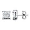 Thumbnail Image 0 of Diamond Earrings 5/8 ct tw Princess-cut 10K White Gold