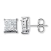 Thumbnail Image 1 of Diamond Earrings 5/8 ct tw Princess-cut 10K White Gold