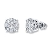 Thumbnail Image 0 of Diamond Earrings 1-1/2 cts tw Round-cut 14K White Gold