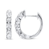Diamond Hoop Earrings 1 ct tw Round-cut 14K White Gold