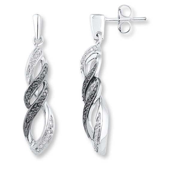 TOUS Nocturne double 1/2 Earring in Silver Vermeil with Diamonds and Pearl  | Westland Mall