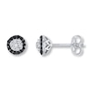Thumbnail Image 1 of Black & White Diamonds 1/4 ct tw Earrings Sterling Silver