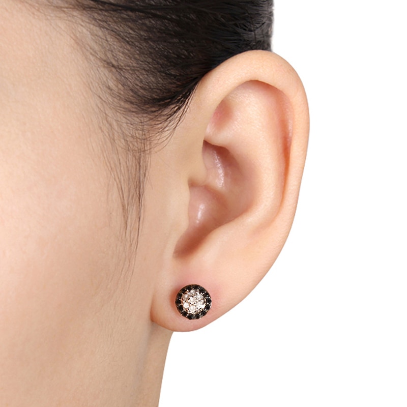Main Image 2 of Black & White Diamonds 1/4 ct tw Earrings Sterling Silver