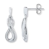 Thumbnail Image 1 of Diamond Infinity Earrings 1/5 ct tw Round-cut 10K White Gold