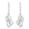 Thumbnail Image 1 of Infinity/Heart Earrings 1/15 ct tw Diamonds Sterling Silver