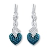 Thumbnail Image 1 of Diamond Earrings 1/5 ct tw Blue/White Sterling Silver