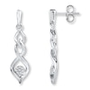 Thumbnail Image 0 of Diamond Earrings 1/10 ct tw Round-cut 10K White Gold