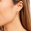 Thumbnail Image 2 of Double Heart Earrings Diamond Accents 10K White Gold