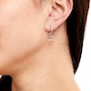 Thumbnail Image 1 of Diamond Hoop Earrings 1/20 ct tw Round-cut Sterling Silver