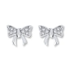 Thumbnail Image 0 of Diamond Bow Earrings 1/15 ct tw Round-cut Sterling Silver