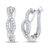 Thumbnail Image 1 of Diamond Hoop Earrings 1/5 ct tw Round-cut Sterling Silver