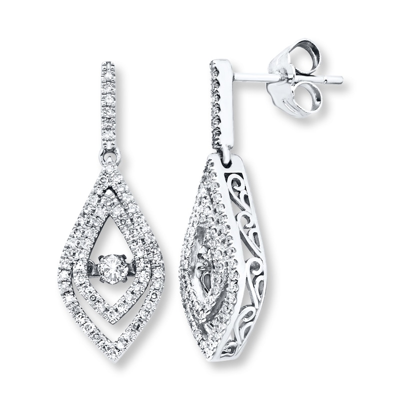 Unstoppable Love 1/2 ct tw Earrings 10K White Gold