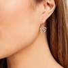 Thumbnail Image 1 of Diamond Heart Earrings 1/15 ct tw Black & White Sterling Silver