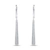 Thumbnail Image 1 of Diamond Drop Earrings 1/4 ct tw Round-cut Sterling Silver