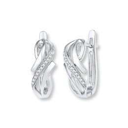 Diamond Earrings 1/15 ct tw Round-cut Sterling Silver
