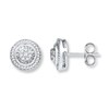 Thumbnail Image 0 of Diamond Earrings 1/2 ct tw Round & Baguette 10K White Gold