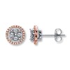 Thumbnail Image 1 of Diamond Earrings 1/4 ct tw Round-cut 10K Two-Tone Gold