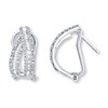 Diamond Earrings 1/2 carat tw Sterling Silver