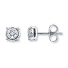 Diamond Stud Earrings 1/10 ct tw Round-cut Sterling Silver