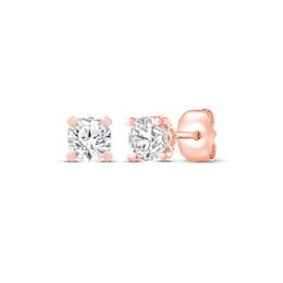 Diamond Earrings 1/2 ct tw Round-cut 14K Rose Gold