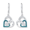Thumbnail Image 1 of Infinity Heart Earrings 1/5 ct tw Diamonds Sterling Silver
