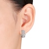Thumbnail Image 1 of Diamond Hoop Earrings 1/10 ct tw Round-cut Sterling Silver