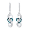 Thumbnail Image 0 of Infinity Blue/White Diamond Earrings 1/10 ct Sterling Silver