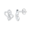 Thumbnail Image 1 of Heart & Infinity Earrings 1/20 ct tw Diamonds Sterling Silver