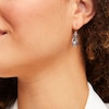 Thumbnail Image 2 of Diamond Infinity Earrings 1/15 ct tw Blue/White Sterling Silver