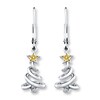 Thumbnail Image 2 of Christmas Tree Earrings Yellow & White Diamonds Sterling Silver