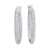 Thumbnail Image 1 of Diamond Hoop Earrings 1/15 ct tw Round-cut Sterling Silver