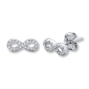 Thumbnail Image 0 of Diamond Infinity Earrings 1/20 ct tw Round-cut Sterling Silver