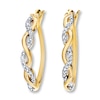 Thumbnail Image 0 of Hoop Earrings 1/10 ct tw Diamonds 10K Yellow Gold